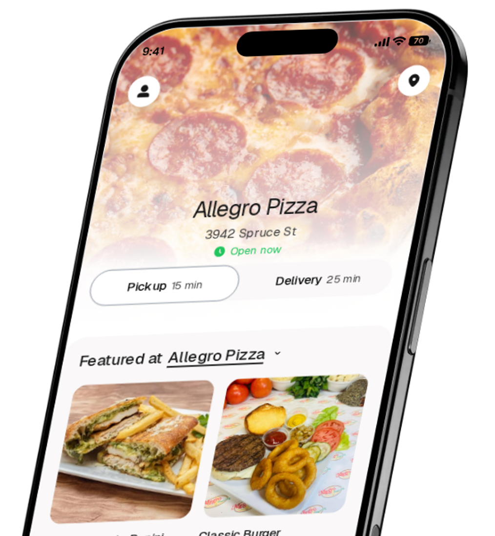 Allegro Pizza app preview