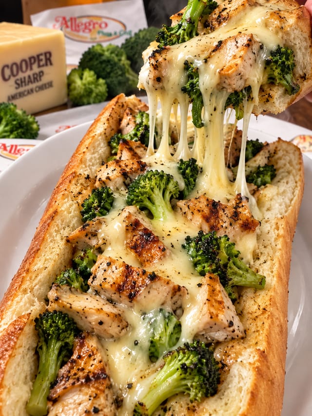 Chicken and Brocoli Sandwich.