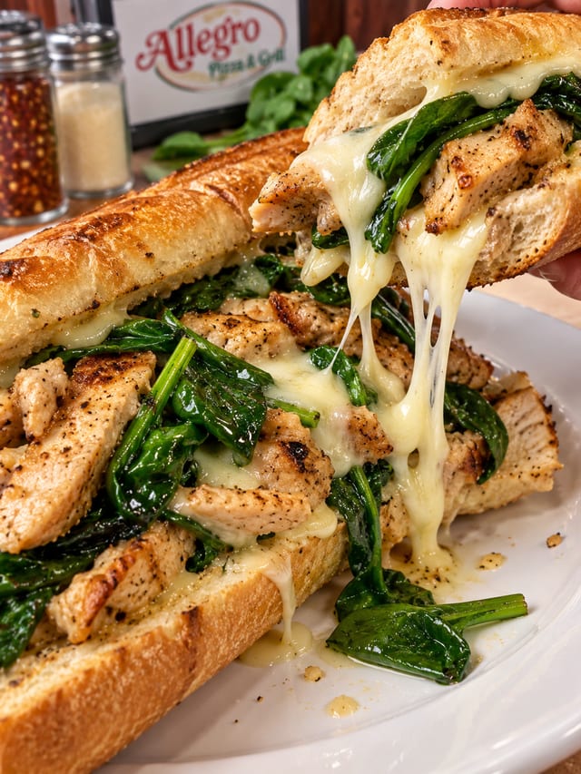 Chicken and Spinach Sandwich.
